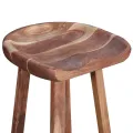 Tabourets de bar lot de 2 bois d'acacia solide