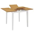 Table à dîner extensible Blanc (80-120) x 80 x 74 cm MDF
