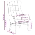Chaise de relaxation Gris clair Tissu
