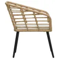 Chaises de jardin 2 pcs avec coussins Résine tressée Chêne