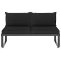 Canapés d'angle de jardin 4 pcs et coussins Aluminium et WPC