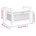 Banc de rangement de jardin avec coussin 91 cm Bois d'acacia