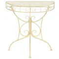 Table d'appoint Vintage Demi-ronde Métal 72x36x74 cm Doré
