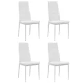 Chaises à manger lot de 4 blanc similicuir