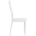 Chaises à manger lot de 4 blanc similicuir