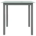 Table de jardin Gris clair 80x80x74 cm Aluminium et verre
