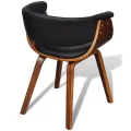 Chaise de salle à manger Bois courbé et similicuir
