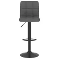 Tabourets de bar lot de 2 gris foncé tissu
