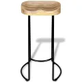 Tabourets de bar lot de 2 bois de manguier massif