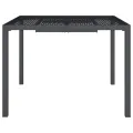 Table de jardin anthracite 100x100x72 cm acier