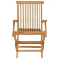 Chaises de jardin avec coussins vert 2 pcs Bois de teck massif