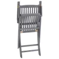 Chaises pliables d'extérieur 8 pcs avec coussins Bois d'acacia