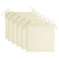 Chaises de jardin 6 pcs avec coussins crème Bois de teck massif