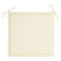 Chaises de jardin 6 pcs avec coussins crème Bois de teck massif