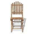 Chaises pliables d'extérieur Bambou 4 pcs