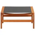 Chaise de jardin et repose-pied Eucalyptus solide et textilène