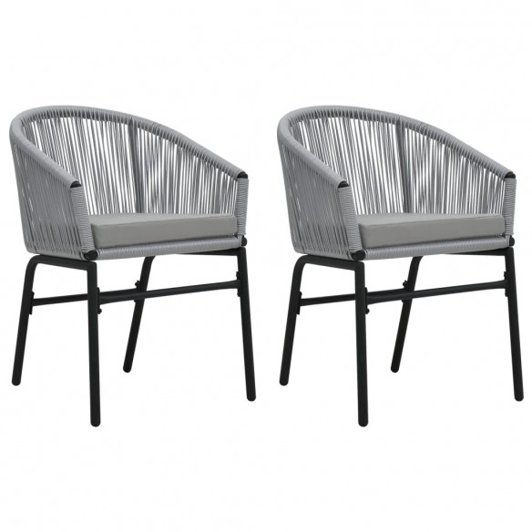 Chaises de jardin 2 pcs Anthracite Rotin PE