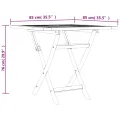 Table pliable de jardin 85x85x76 cm Bois de teck solide