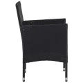 Chaises de jardin 2 pcs Résine tressée Noir