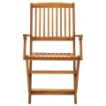 Chaises pliables d'extérieur 4 pcs Bois d'acacia solide