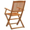 Chaises pliables d'extérieur 4 pcs Bois d'acacia solide