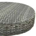 Table de jardin Gris 60,5x106 cm Résine tressée