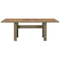 Table à dîner de jardin Marron 200x100x74 cm Résine tressée