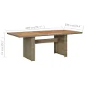 Table à dîner de jardin Marron 200x100x74 cm Résine tressée
