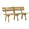 Banc de jardin 160 cm Bois de pin imprégné