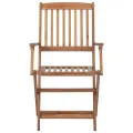 Chaises pliables d'extérieur avec coussins 8 pcs Bois d'acacia