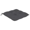 Chaises de jardin avec coussins anthracite 8 pcs Teck massif