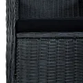 Chaises de jardin avec coussins 2 pcs Résine tressée Gris foncé