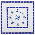 Table de bistro mosaïque Bleu et blanc 60 cm  Céramique