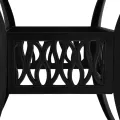 Table de jardin Noir 90x90x73 cm Aluminium coulé