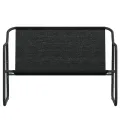 Banc de jardin à 2 places avec coussin anthracite acier