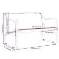 Banc de jardin à 2 places avec coussin anthracite acier
