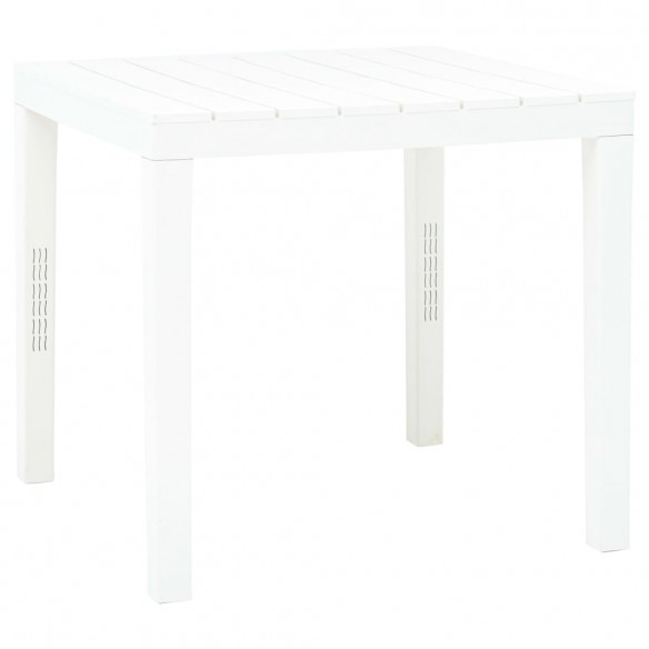 Table de jardin Blanc 78x78x72 cm Plastique