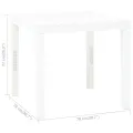 Table de jardin Blanc 78x78x72 cm Plastique