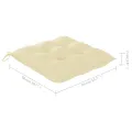 Chaises à dîner d'extérieur 6 pcs avec coussins Acacia massif