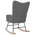 Chaise à bascule Gris foncé Tissu