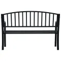 Banc de jardin 125 cm Noir Acier