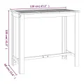 Table de bar de jardin 120x60x105 cm Bois d'acacia solide