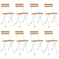 Chaises de bistrot pliantes 8 pcs Bois d'acacia solide et acier