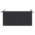 Banc de jardin et coussin anthracite 112 cm Bois de teck massif