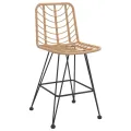 Tabourets de bar 2 pcs 45x56x103,5 cm Résine tressée et acier