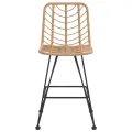Tabourets de bar 2 pcs 45x56x103,5 cm Résine tressée et acier
