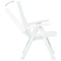 Chaises inclinables de jardin 2 pcs Plastique Blanc
