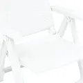 Chaises inclinables de jardin 2 pcs Plastique Blanc
