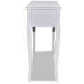 Table de console et coiffeuse avec 3 tiroirs Blanc