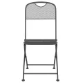 Chaises pliables de jardin 2 pcs Maille métallique Anthracite